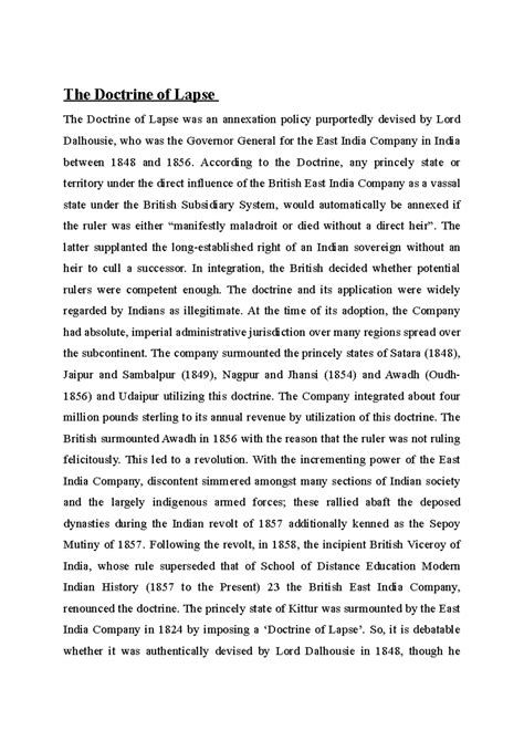 030 The Doctrine of Lapse Indian history calicut university - The ...