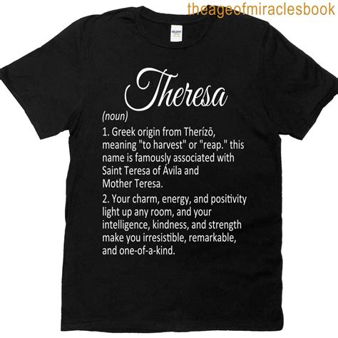 Theresa Name Meaning Definition T-shirt