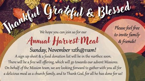 Harvest Meal, Lake Mills United Methodist Church, 12 November 2023 ...