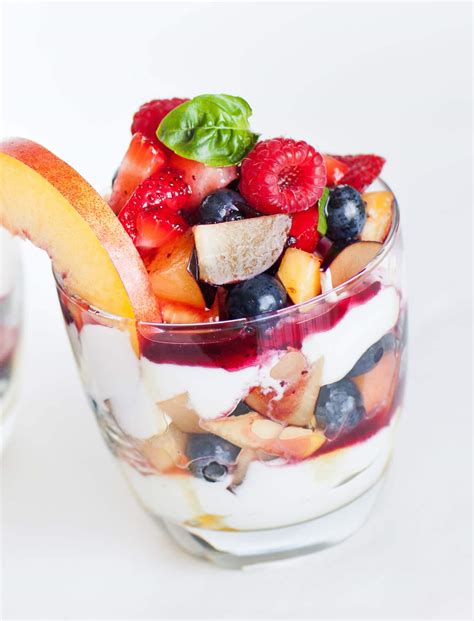Fruit Parfait With Greek Yogurt and Basil - Tatyanas Everyday Food