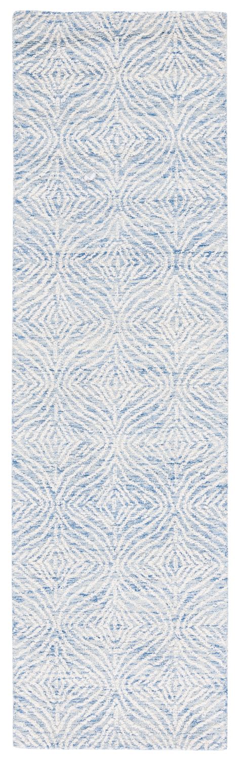 SAFAVIEH Metro Dalach Medallion Runner Rug, Blue/Ivory, 2'3" x 8 ...