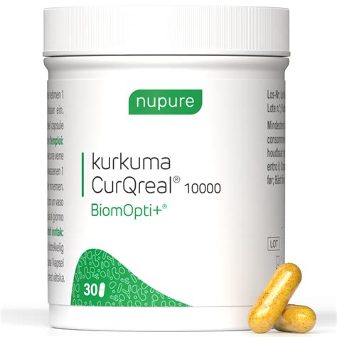 BiomOpti+ kurkuma CurQreal 10000 - 30 Kapseln - nupure - Kapseln ...