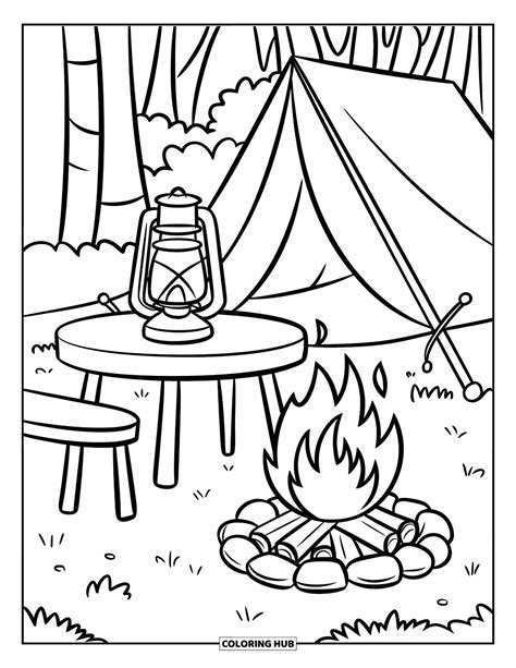 105+ Campfire Coloring Pages for Kids & Adults (Free Printable PDFs)