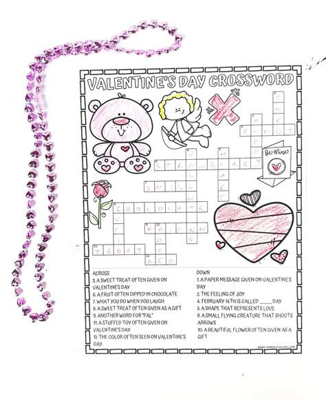 Free Valentine's Day Crossword Puzzle Printable
