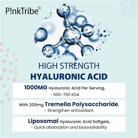 Liposomal Hyaluronic Acid Supplement - 1200mg High-Potency Bioavailable Capsules for Skin ...