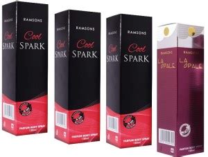 RAMSONS (3 Cool Spark & 1 La Opale) - 120ml each - CLO32 Perfume Body ...