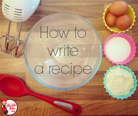 How to Write a Recipe 的图像结果