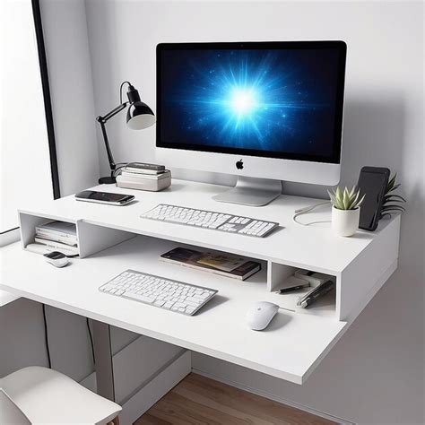 Image result for White Computer Desk Setup