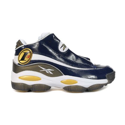 Reebok Men's The Answer DMX Allen Iverson Navy/White/Yellow Basketball ...