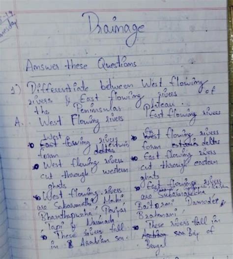 Differentiate between the salient features of the East flowing rivers ...