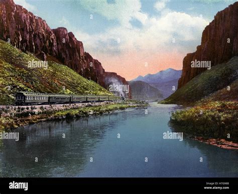 The Humboldt river at Palisade canyon, Nevada, USA illustration Stock ...