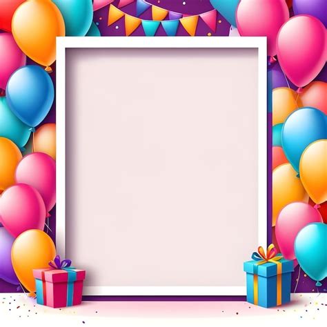 Birthday party invitation card background with empty without text copy ...