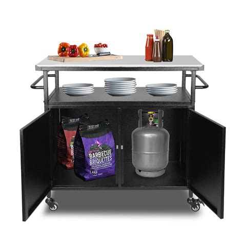 Karpevta Kitchen Island Cart Black Kitchen Island Rolling Kitchen ...