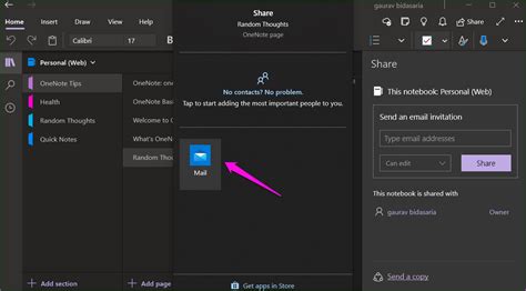 Image result for Share OneNote Notebook