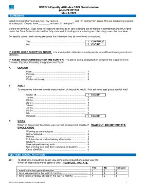 Fillable Online Equality Attitudes in Ireland: Public Opinion Survey ...