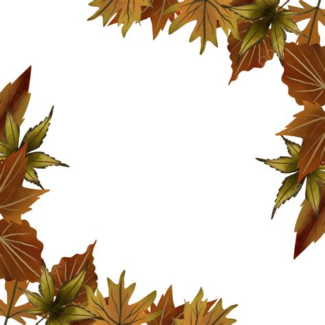 Fall Leaves Corner Border Png