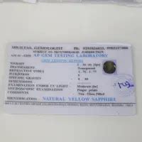 Buy 3.01 Cts Yellow Sapphire/Kanaka Pushyaragam/Pukhraj Origin Thailand ...