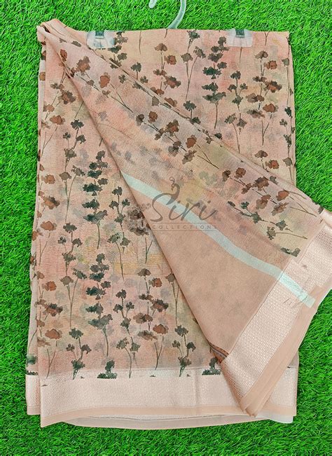 Lovely Digital Print Shimmer Chiffon Saree – Siri Sarees