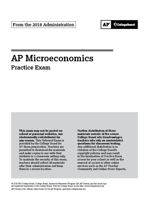 Ap Microeconomics Practice Test