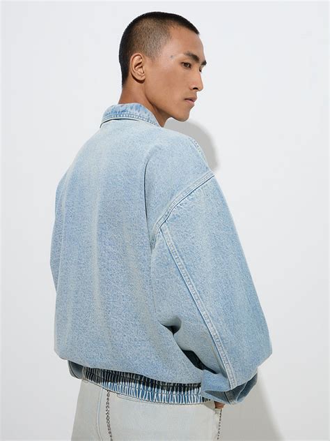 Buy Nuon Light Blue Relaxed-Fit Denim Jacket from Westside