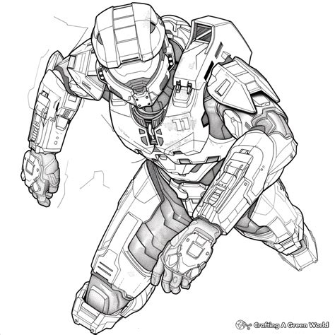 Halo Coloring Pages Master Chief
