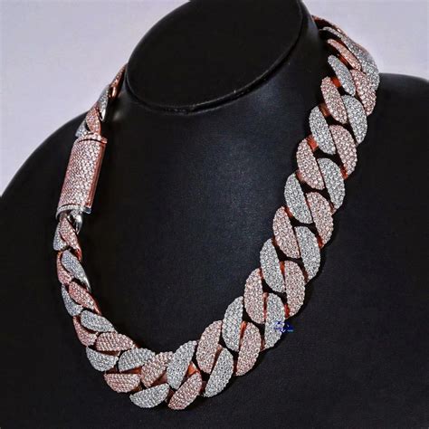 Moissanite Diamond Cuban Chain - Moissanite Cuban Link Chain Necklace ...