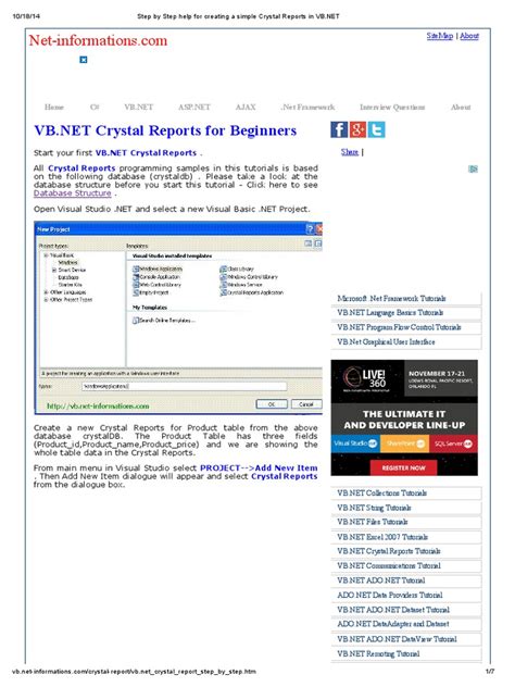 Free Crystal Reports Tutorial 的图像结果