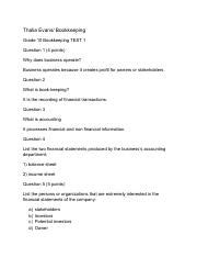 Image result for Bookkeeping Test Practice