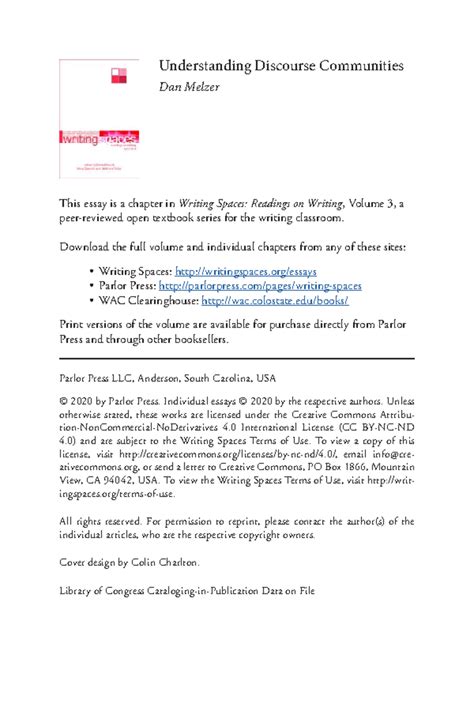 Discourse Community Definition