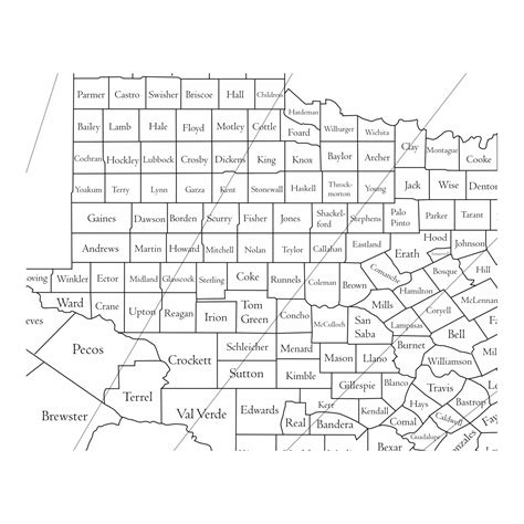Buy Texas Maps With Counties Outline SVG DXF Files Cut Files United ...