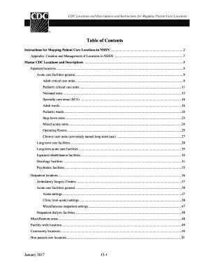 Fillable Online CDC Locations and Descriptions and Instructions for ...