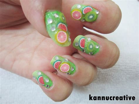 Today's Nail Art: Fruity Fimos Nail Art: Video Tutorial