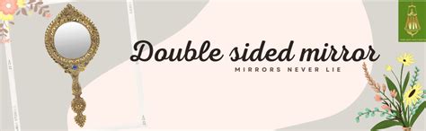 Buy NM Aluminium Round Handheld Double Side Hand Mirror 27x12 cm Gold ...