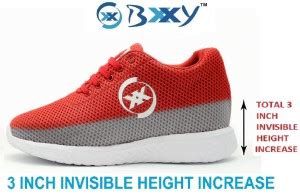 Riffway Men's 3 Inch Hidden Height Increasing Sport Shoes for Cricket ...