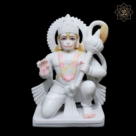 18inch Marble Ashirwad Hanuman Ji Murti for Homes and Temples – BMBIDOLS