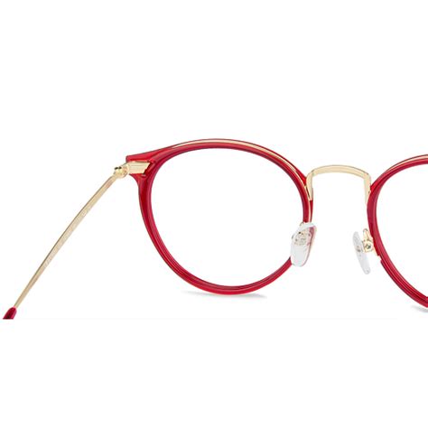 Buy Blue Block Screen Glasses: Gold Maron Full Rim Round Lenskart BLU ...