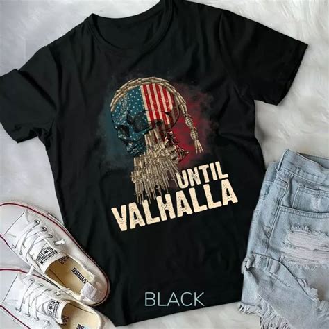 Hot Trending Tee With Until Valhalla Viking Us Flag Vintage Shirt-Til ...
