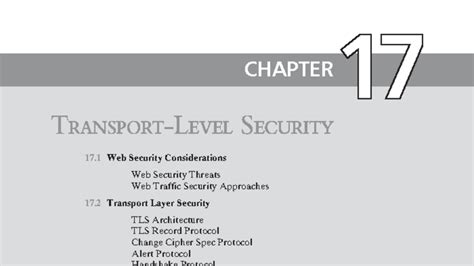 CHAPTER 17 Security: Web Security, TLS, and SSH Overview - Studocu