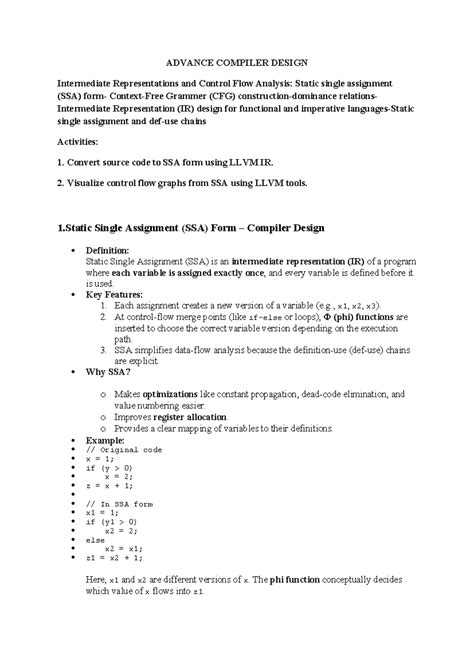 CP25C04-ACD - Intermediate Representations & Control Flow Analysis in ...