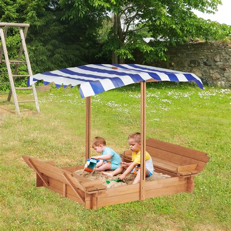 2-in-1 Sandbox Picnic Table Teamson Kids 2-in-1 Wooden Sandbox With ...