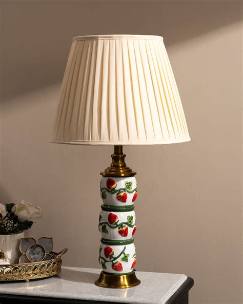 Sweet Strawberry Condiment Table Lamp