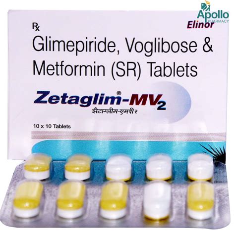 Zetaglim-MV 2 Tablet 10's Price, Uses, Side Effects, Composition ...