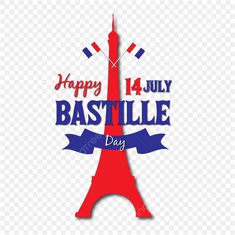 Happy Bastille Day 14 July New Transparent Background Vector Design ...