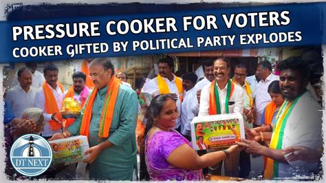 Pressure cooker gifted by political party explodes in Karnataka