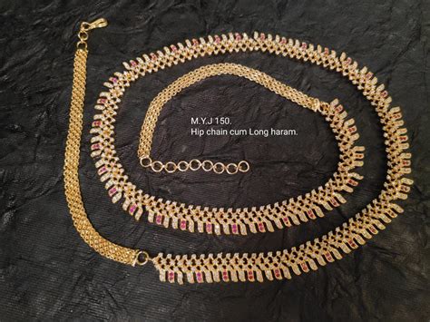 One Gram Gold Hip Chain Come Long Chain - Indian Jewelry Designs