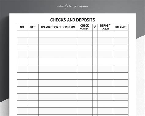 Large Print Check Register Printable - Printable Calendars AT A GLANCE