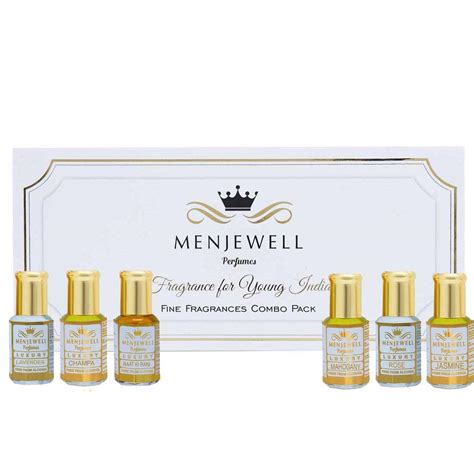 Menjewell Attar Gift Pack of 6 Combo - Floral Fragrance Liquid for ...
