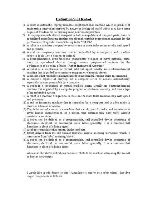 Definition of Robot 的图像结果