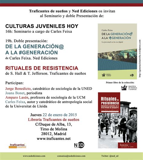 «Culturas juveniles hoy» Seminario y doble presentación de libros ...