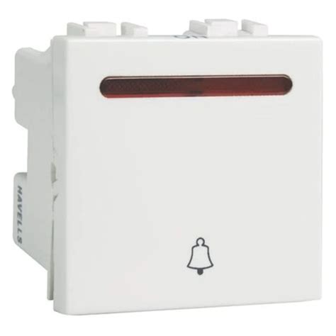 Buy Havells REO 6A Mega Bell Push Switch With Indicator AHBMBIW061 ...